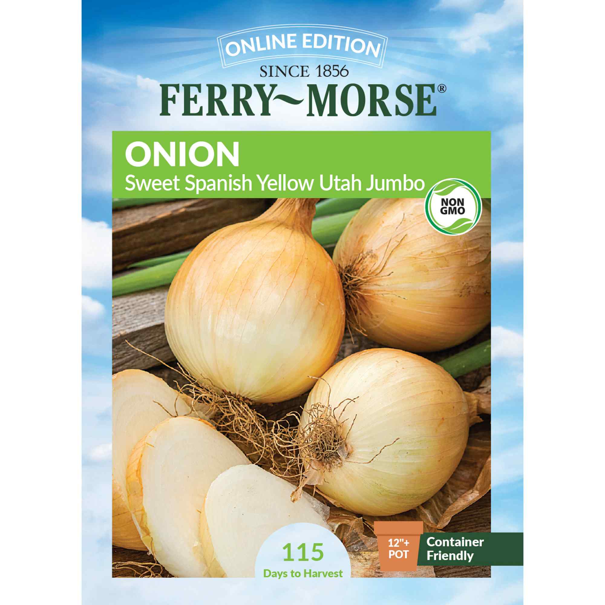 Ferry-Morse onion sweet spanish yellow utah jumbo seed packet